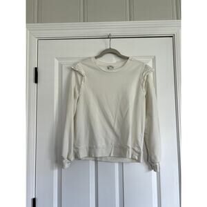 J.Crew Eyelet Ivory Sweatshirt, size Medium